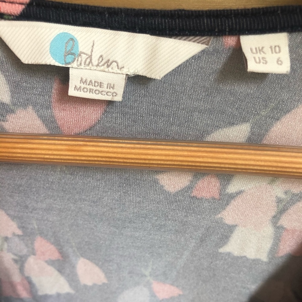 Boden Long Sleeve Jersey Wrap Top - Picture 2 of 6